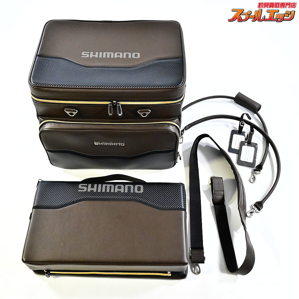 【シマノ】 へらバッグXT BA-012Q 40L&へらクッションXT ZB-012Q ブラックブラウン SHIMANO HERA-BAG K_159