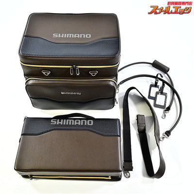 【シマノ】 へらバッグXT BA-012Q 40L&へらクッションXT ZB-012Q ブラックブラウン SHIMANO HERA-BAG K_159