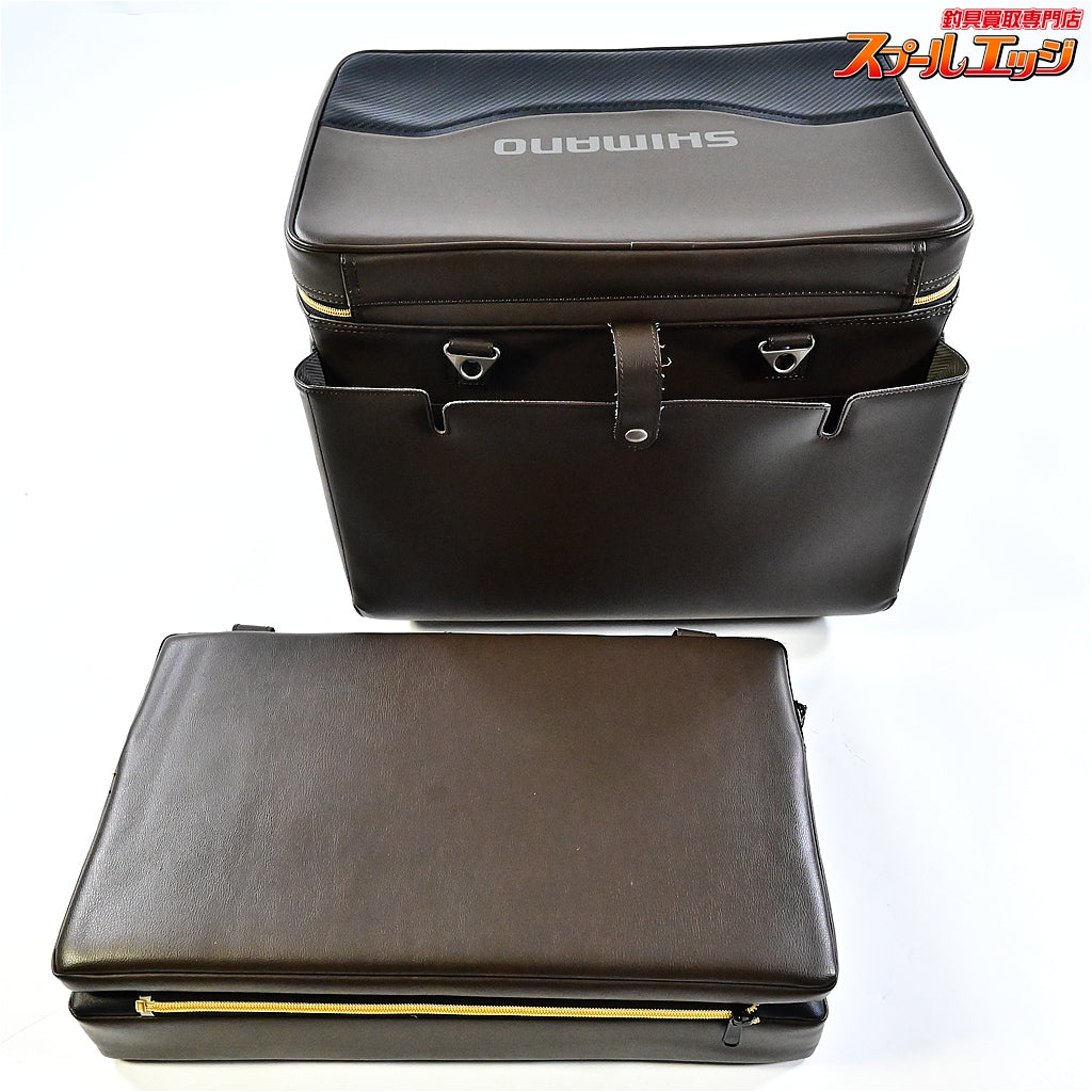 【シマノ】 へらバッグXT BA-012Q 40L&へらクッションXT ZB-012Q ブラックブラウン SHIMANO HERA-BAG K_159