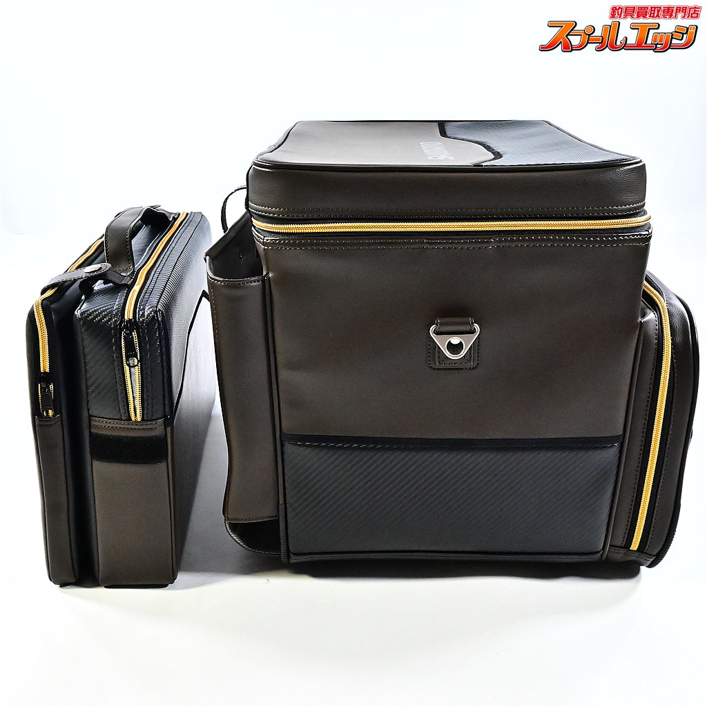 【シマノ】 へらバッグXT BA-012Q 40L&へらクッションXT ZB-012Q ブラックブラウン SHIMANO HERA-BAG K_159