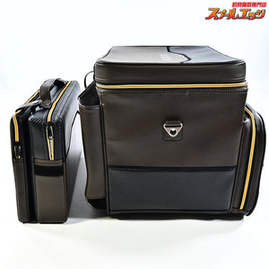 【シマノ】 へらバッグXT BA-012Q 40L&へらクッションXT ZB-012Q ブラックブラウン SHIMANO HERA-BAG K_159