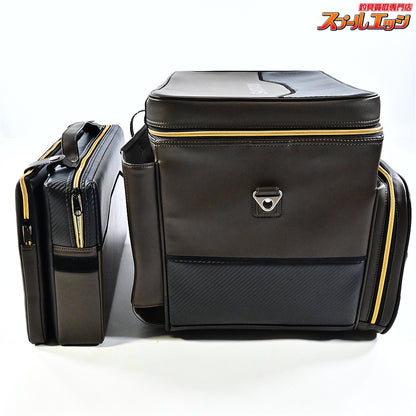【シマノ】 へらバッグXT BA-012Q 40L&へらクッションXT ZB-012Q ブラックブラウン SHIMANO HERA-BAG K_159