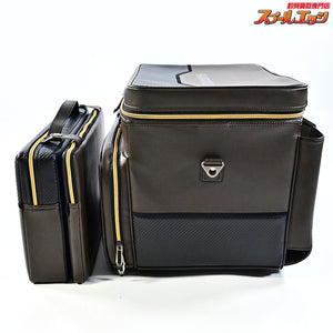 【シマノ】 へらバッグXT BA-012Q 40L&へらクッションXT ZB-012Q ブラックブラウン SHIMANO HERA-BAG K_159