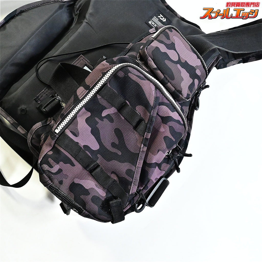 【ダイワ】 フロートゲームベスト DF-6206 ブラックカモ 股紐付 フローティングベスト DAIWA K_100