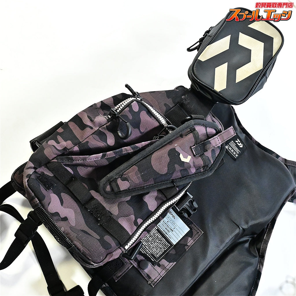 【ダイワ】 フロートゲームベスト DF-6206 ブラックカモ 股紐付 フローティングベスト DAIWA K_100