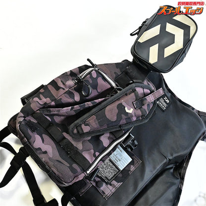 【ダイワ】 フロートゲームベスト DF-6206 ブラックカモ 股紐付 フローティングベスト DAIWA K_100