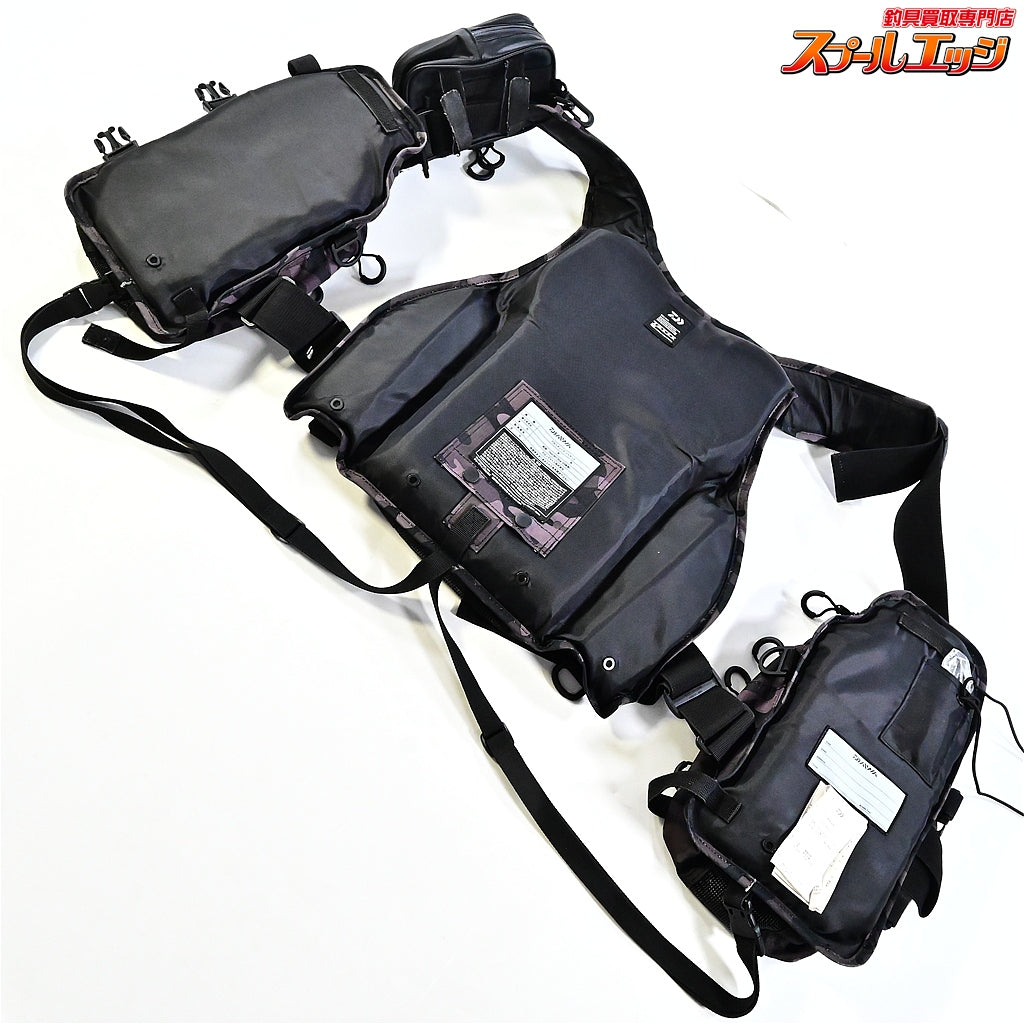【ダイワ】 フロートゲームベスト DF-6206 ブラックカモ 股紐付 フローティングベスト DAIWA K_100