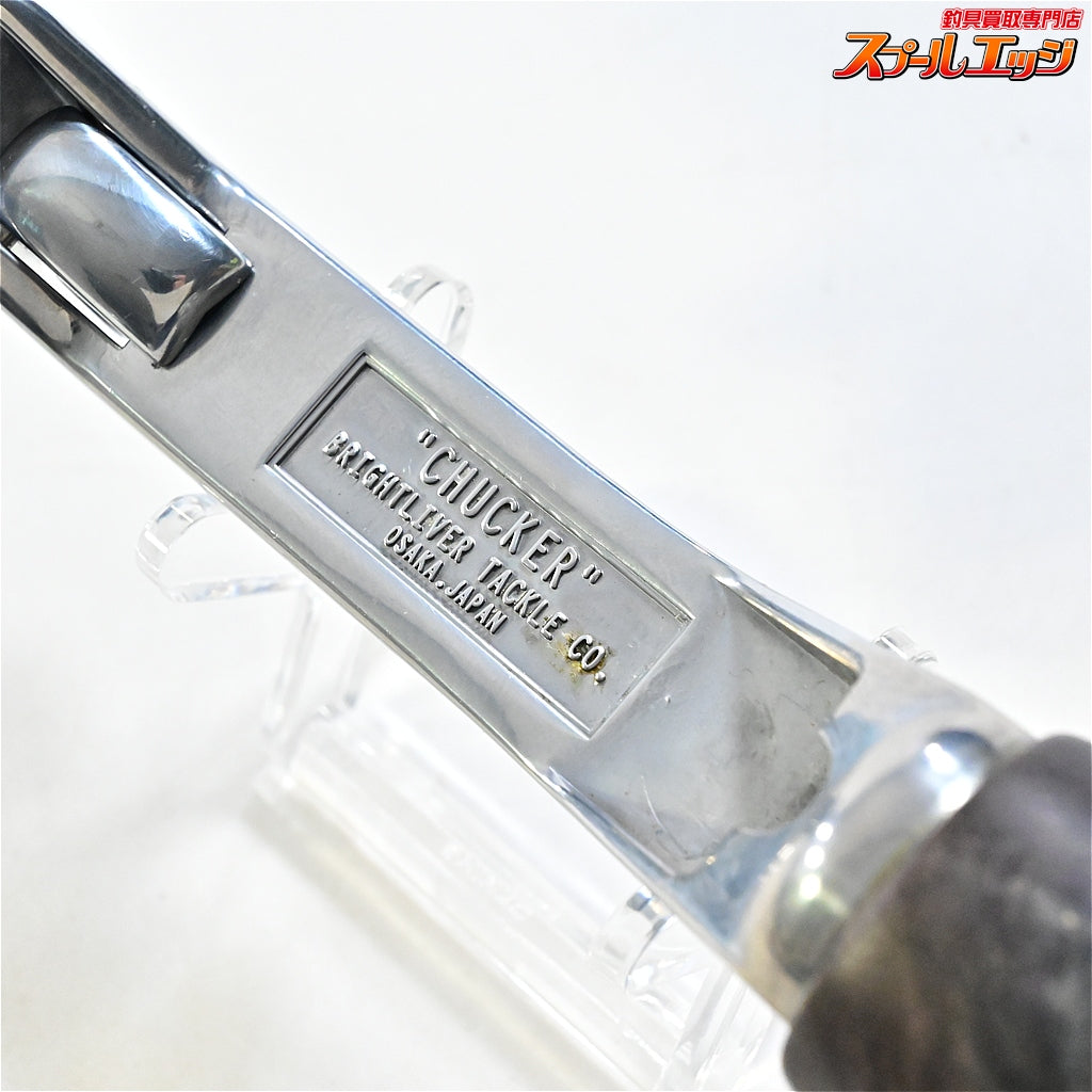 【ブライトリバー】 チャッカーグリップ ポリッシュシルバー イーナンバープロダクツ ヘッドキャップ/フィッシュテールグリップ スタビライズドウッド&津波ルアーズリールストッパースクリュー装着 BRIGHTLIVER CHUCKER E-No.products K_060