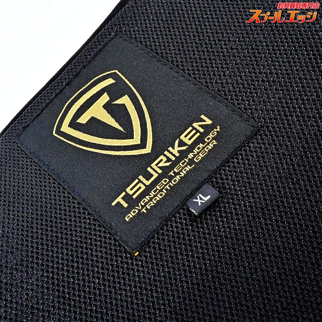 【釣研】 フローティングベスト TV222 サイズXL ブラック TSURIKEN K_060