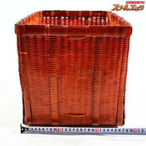 【網竹籠】 竹製魚籠 3段仕様 40x30x42cm へら鮒用 道具箱 小物入れ 蓋付き K_154