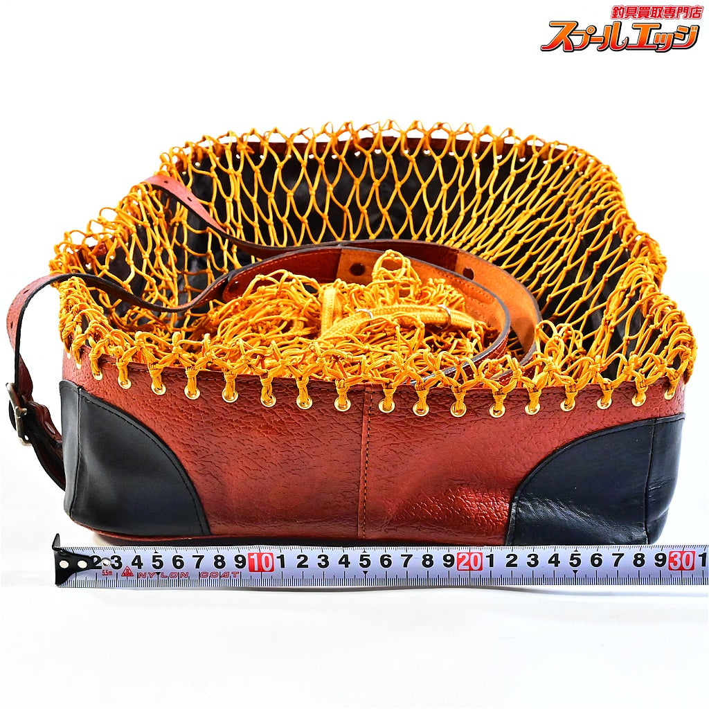 【網竹籠】 竹製魚籠 3段仕様 40x30x42cm へら鮒用 道具箱 小物入れ 蓋付き K_154