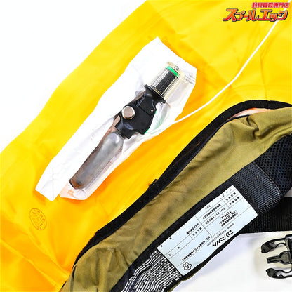 【ダイワ】 インフレータブルライフジャケット ウエストタイプ手動・自動膨脹式 DF-2709 モスグリーン 桜マーク有 2021年12月分製造 DAIWA K_100