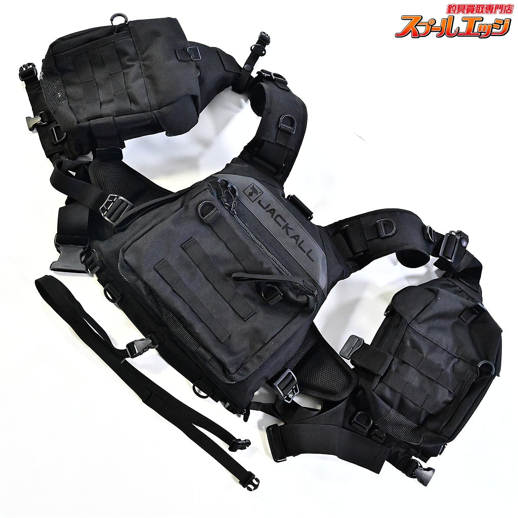 【ジャッカル】 バーサタイルゲームベスト ブラック JACKALL VERSATILE GAME VEST K_060