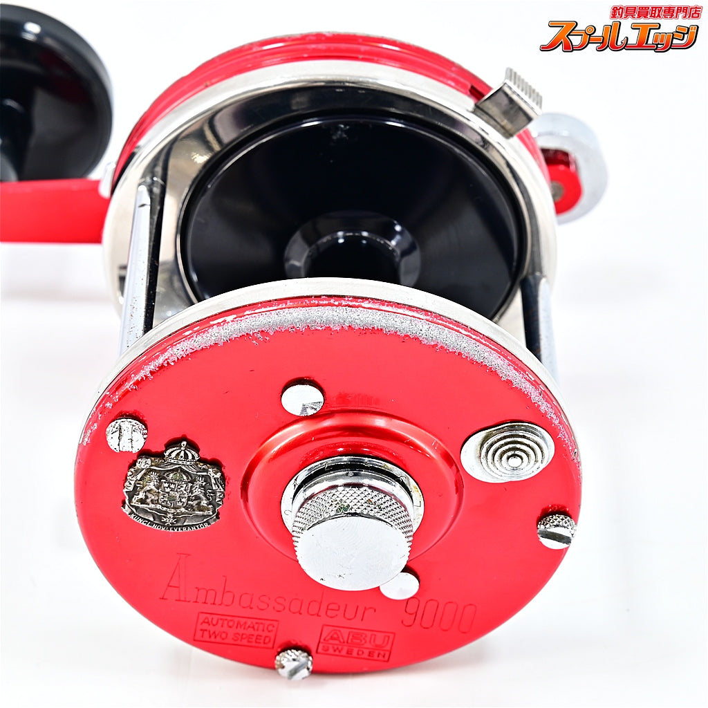 【アブ】 アンバサダー 9000 オートマチック2スピード レッド FN.117002 波リム ビックA ABU Ambassadeur