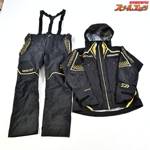 【ダイワ】 ゴアテックス トーナメント プロダクト レインスーツ DR-1007T 上下セット サイズXL カラーブラック DAIWA TOUNAMENT GORE-TEX K_100