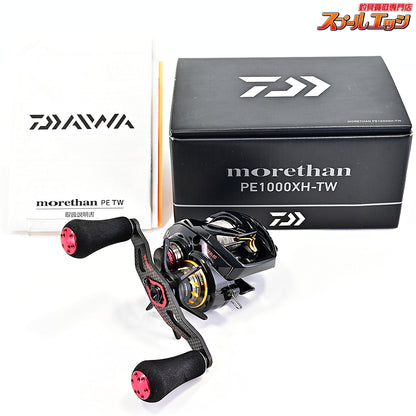 【ダイワ】 19モアザン PE1000XH-TW 8.6 SLPWスティーズセミオーダー95mmカーボンクランクハンドル&ゴメクサススタードラグ&ゼロアジャスターセット&HRFノブ&フックキーパー装着 DAIWA morethan