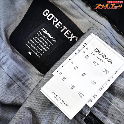 【ダイワ】 ゴアテックス トーナメント プロダクト レインスーツ DR-1007T 上下セット サイズXL カラーブラック DAIWA TOUNAMENT GORE-TEX K_100