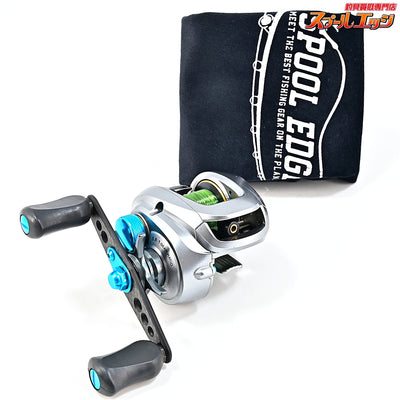 【シマノ】 09アルデバラン Mg KTF80mmストレートカーボンハンドル&ハンドルノブ&KTF IXAメカニカルブレーキキャップ ブルー装着 SHIMANO Aldebaran