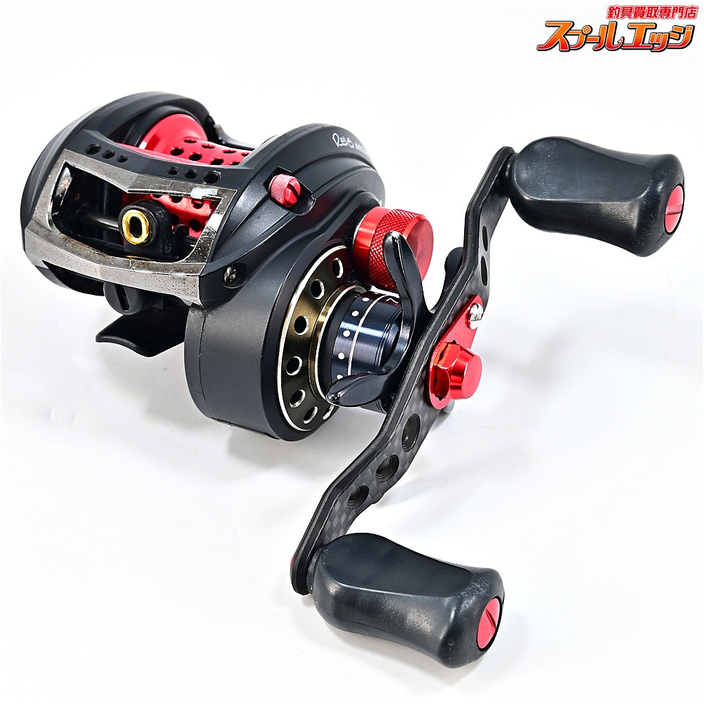 【アブガルシア】 アンバサダー レボ MGX-L ギア比7.1:1 KTF90mmオフセットカーボンハンドル/メカニカルキャップ&アブワークスシャロースプール装着 Abu Garcia Revo