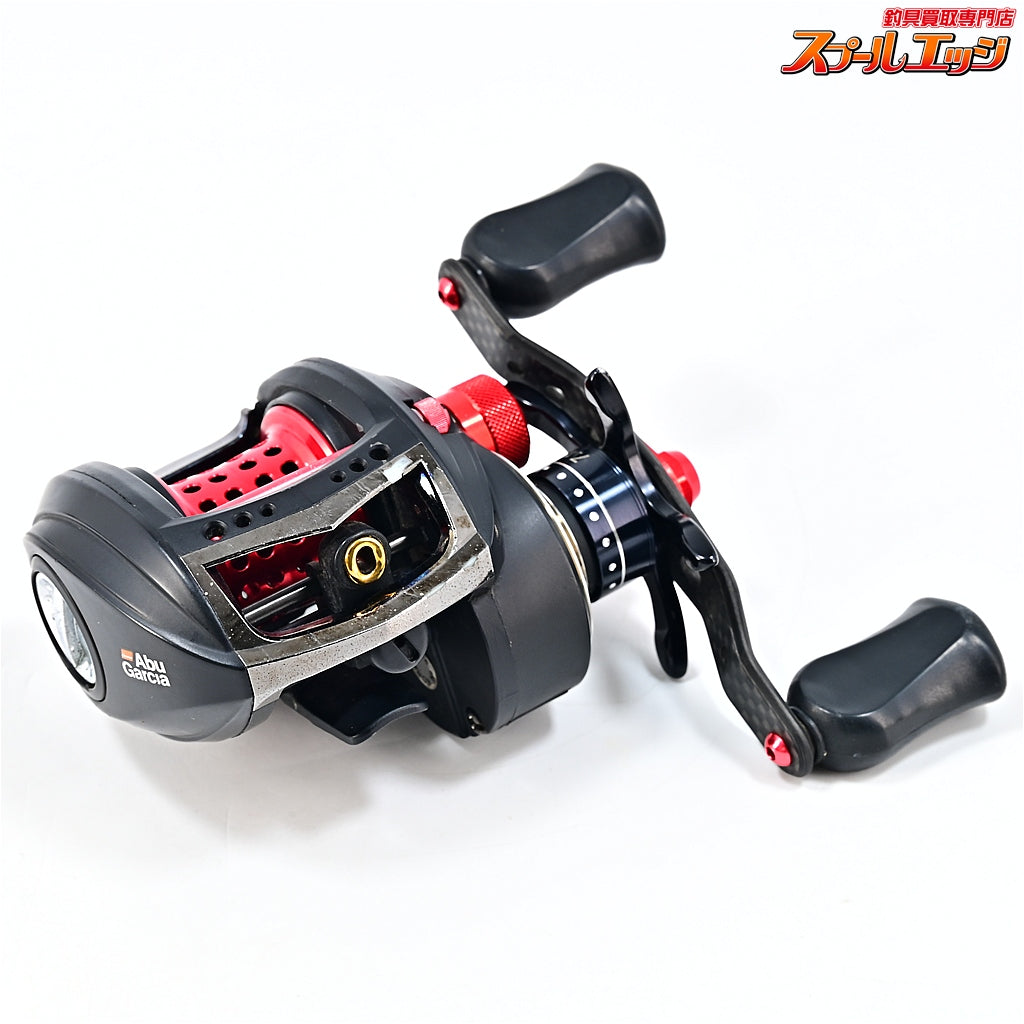 【アブガルシア】 アンバサダー レボ MGX-L ギア比7.1:1 KTF90mmオフセットカーボンハンドル/メカニカルキャップ&アブワークスシャロースプール装着 Abu Garcia Revo