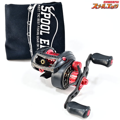 【アブガルシア】 アンバサダー レボ MGX-L ギア比7.1:1 KTF90mmオフセットカーボンハンドル/メカニカルキャップ&KTFオフセットカーボンスタードラグ&アブワークスシャロースプール装着 Abu Garcia Revo