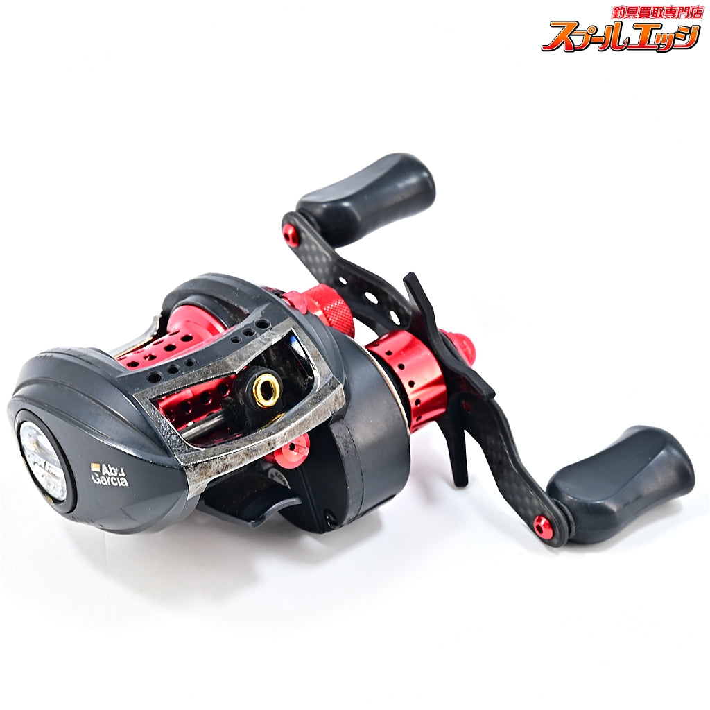 【アブガルシア】 アンバサダー レボ MGX-L ギア比7.1:1 KTF90mmオフセットカーボンハンドル/メカニカルキャップ&KTFオフセットカーボンスタードラグ&アブワークスシャロースプール装着 Abu Garcia Revo