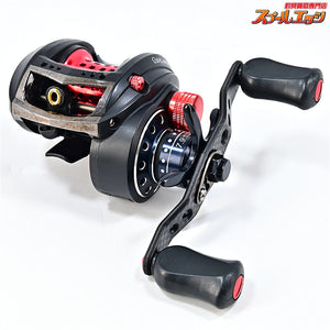 【アブガルシア】 アンバサダー レボ MGX-L SHS ギア比7.9:1 KTF90mmオフセットカーボンハンドル/メカニカルキャップ&アブワークスシャロースプール装着 Abu Garcia Revo