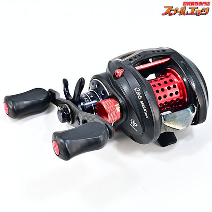 【アブガルシア】 アンバサダー レボ MGX-L SHS ギア比7.9:1 KTF90mmオフセットカーボンハンドル/メカニカルキャップ&アブワークスシャロースプール装着 Abu Garcia Revo