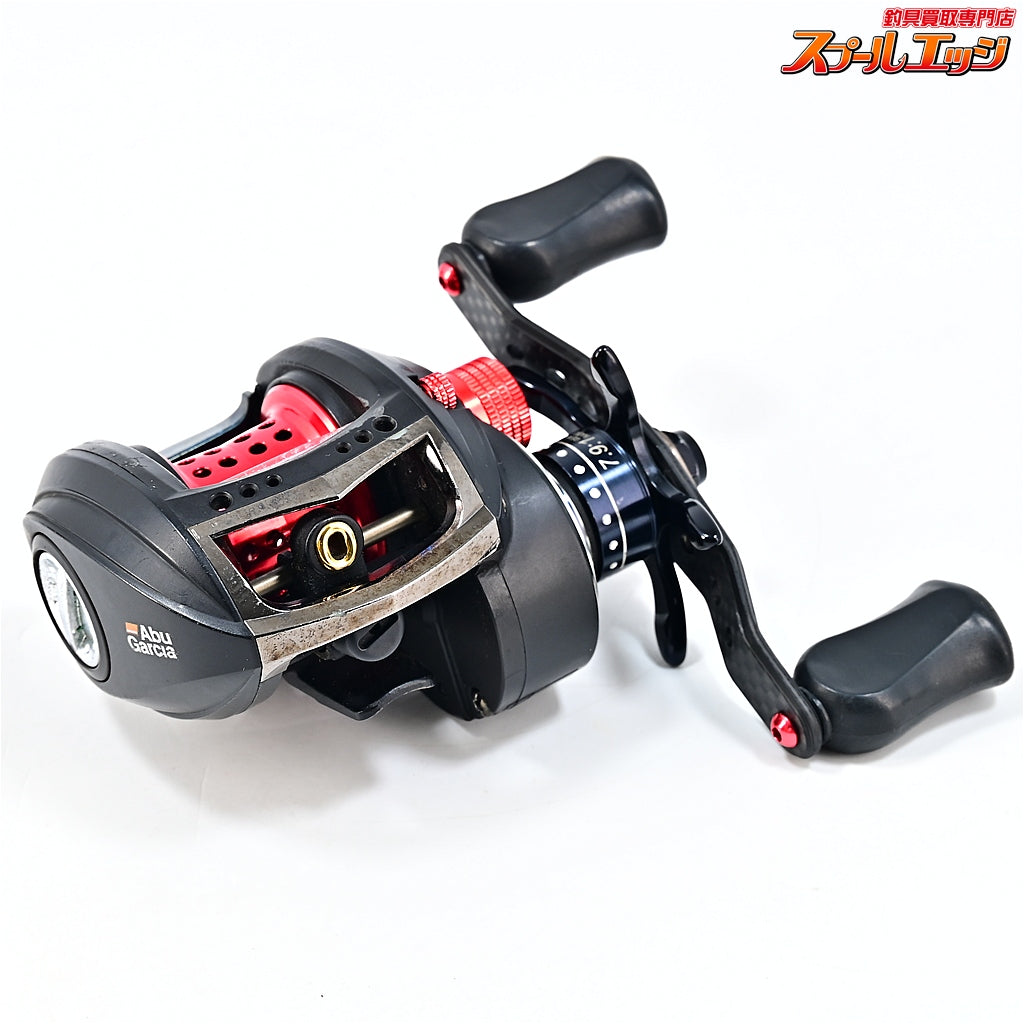 【アブガルシア】 アンバサダー レボ MGX-L SHS ギア比7.9:1 KTF90mmオフセットカーボンハンドル/メカニカルキャップ&アブワークスシャロースプール装着 Abu Garcia Revo