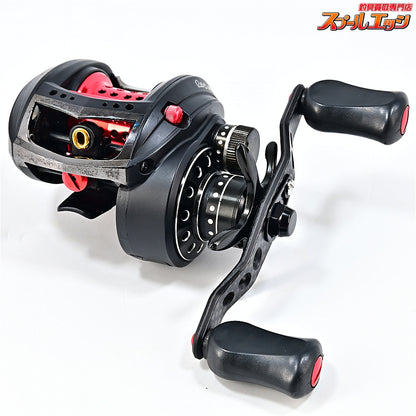 【アブガルシア】 アンバサダー レボ MGX-L ギア比7.1:1 KTF90mmオフセットカーボンハンドル&アブワークスシャロースプール装着 Abu Garcia Revo