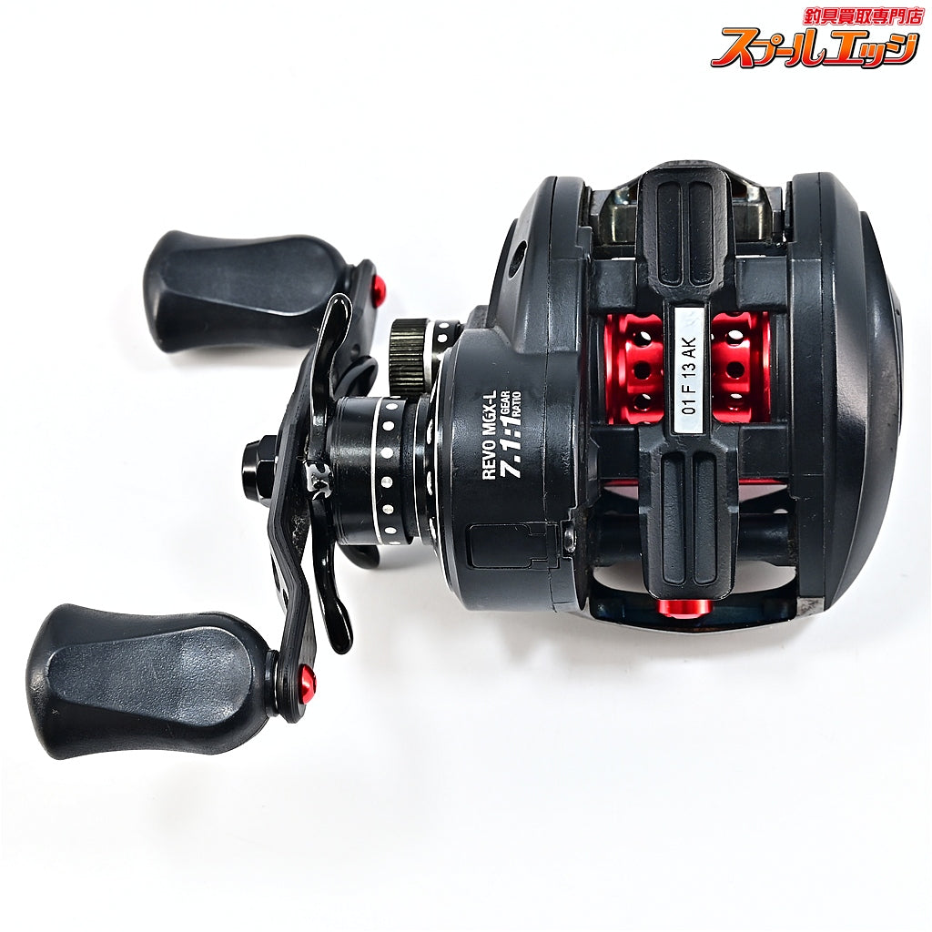 【アブガルシア】 アンバサダー レボ MGX-L ギア比7.1:1 KTF90mmオフセットカーボンハンドル&アブワークスシャロースプール装着 Abu Garcia Revo