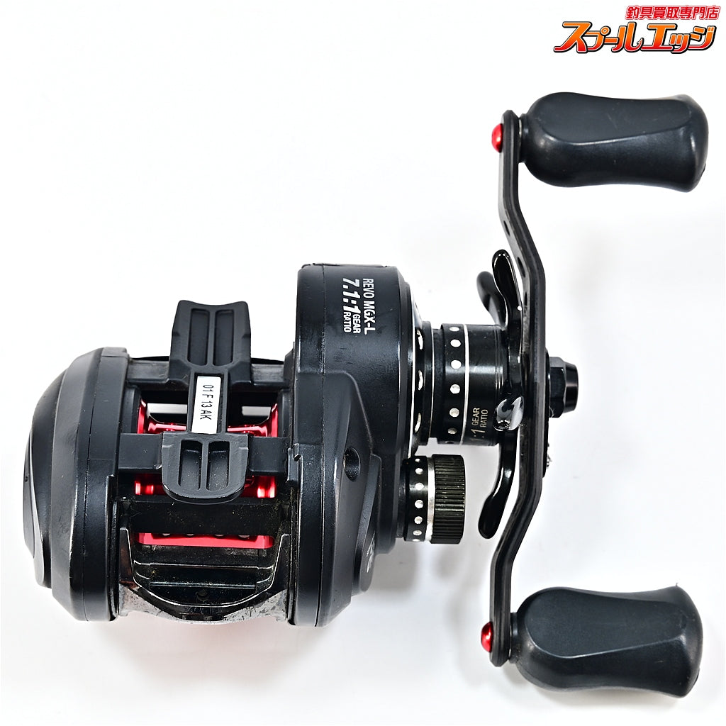【アブガルシア】 アンバサダー レボ MGX-L ギア比7.1:1 KTF90mmオフセットカーボンハンドル&アブワークスシャロースプール装着 Abu Garcia Revo