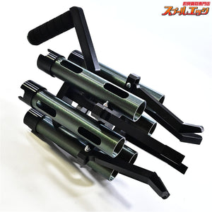 【ノーブランド】 ロッドスタンド 6本仕様 グリーン 3Dプリンター製作品 ハンドメイド品 エリアトラウト RODSTAND K_100