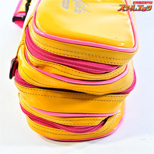 【がまかつ】 がまへら ライトロッドケース2 II 3層 PVC素材 イエロー/ピンク GAMAKATSU LIGHT-ROD-CASE K_172