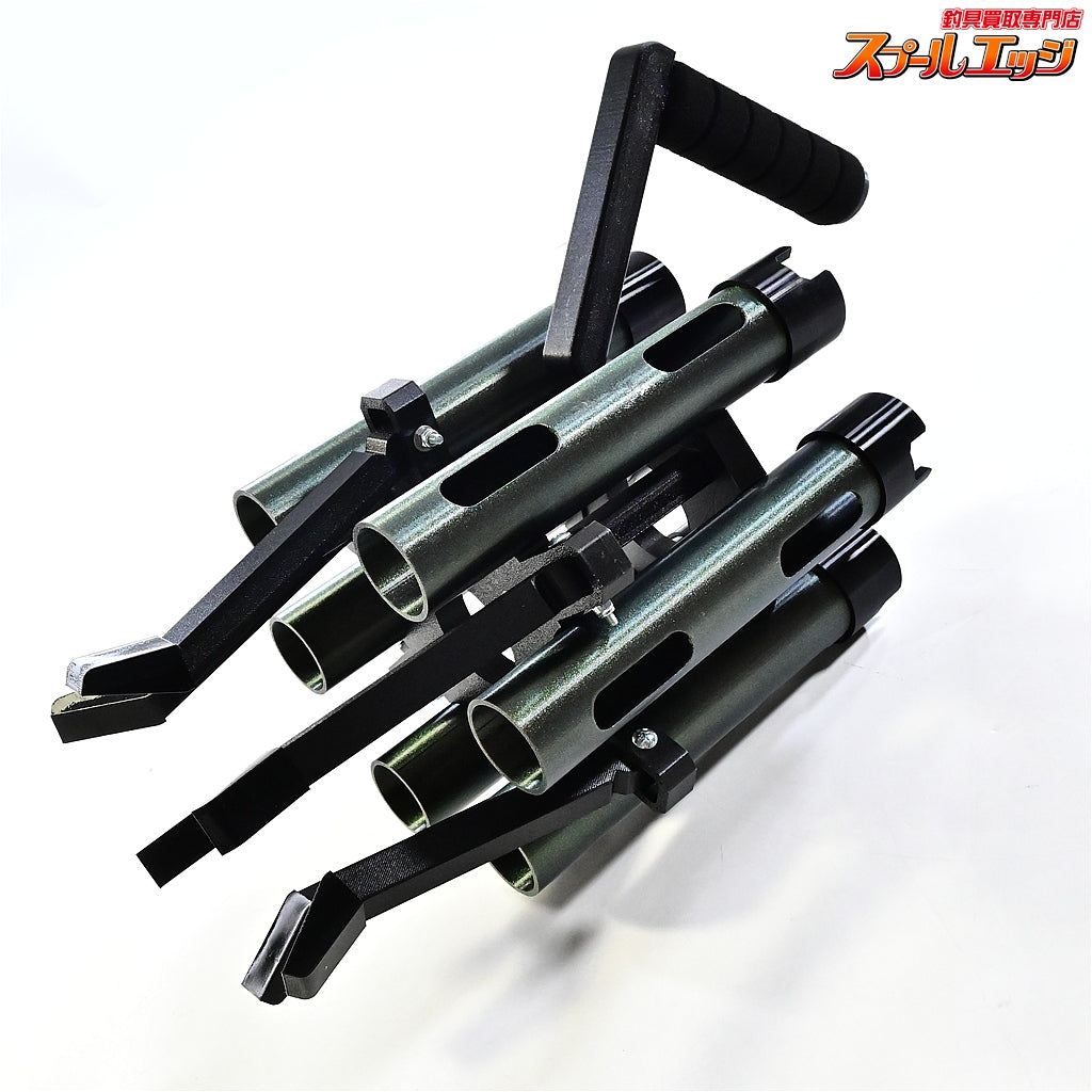 【ノーブランド】 ロッドスタンド 6本仕様 グリーン 3Dプリンター製作品 ハンドメイド品 エリアトラウト RODSTAND K_100