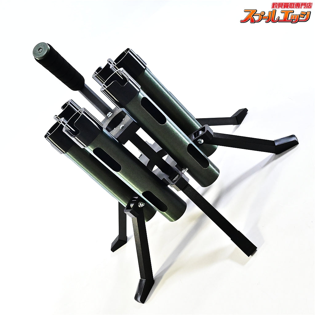 【ノーブランド】 ロッドスタンド 6本仕様 グリーン 3Dプリンター製作品 ハンドメイド品 エリアトラウト RODSTAND K_100