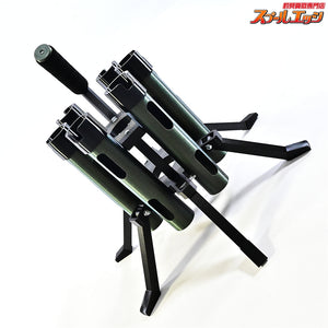【ノーブランド】 ロッドスタンド 6本仕様 グリーン 3Dプリンター製作品 ハンドメイド品 エリアトラウト RODSTAND K_100