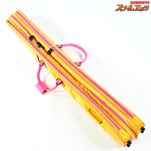【がまかつ】 がまへら ライトロッドケース2 II 3層 PVC素材 イエロー/ピンク GAMAKATSU LIGHT-ROD-CASE K_172