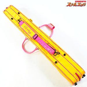 【がまかつ】 がまへら ライトロッドケース2 II 3層 PVC素材 イエロー/ピンク GAMAKATSU LIGHT-ROD-CASE K_172