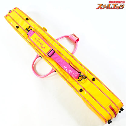【がまかつ】 がまへら ライトロッドケース2 II 3層 PVC素材 イエロー/ピンク GAMAKATSU LIGHT-ROD-CASE K_172