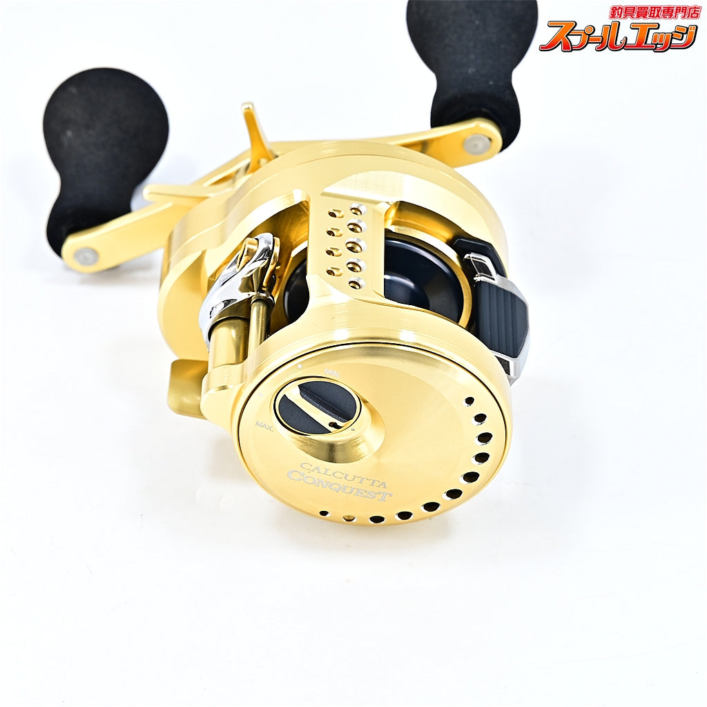 【シマノ】 21カルカッタコンクエスト 100HG 夢屋EVAハンドルノブI型ロング装着 SHIMANO CALCUTTA CONQUEST