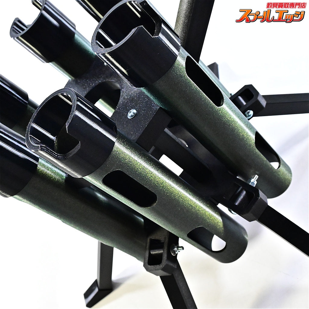 【ノーブランド】 ロッドスタンド 6本仕様 グリーン 3Dプリンター製作品 ハンドメイド品 エリアトラウト RODSTAND K_100