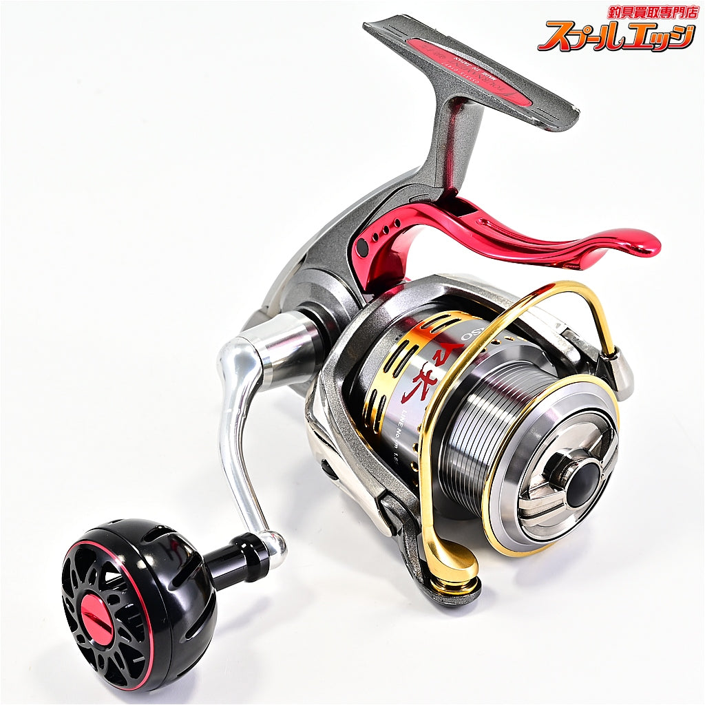 【ダイワ】 07トーナメント ISOZ 競技LB カスタムボディ RCS ISO口太スプール&45mmマシンカットハンドル&アルミラウンドノブL ブラック&GSKダイワ磯LBリール用ハンドルキャップレッド装着 DAIWA TOURNAMENT KYOGI