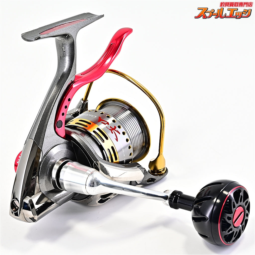 【ダイワ】 07トーナメント ISOZ 競技LB カスタムボディ RCS ISO口太スプール&45mmマシンカットハンドル&アルミラウンドノブL ブラック&GSKダイワ磯LBリール用ハンドルキャップレッド装着 DAIWA TOURNAMENT KYOGI