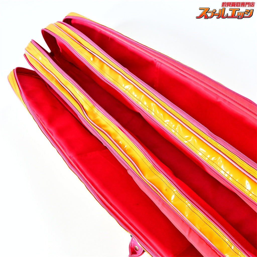 【がまかつ】 がまへら ライトロッドケース2 II 3層 PVC素材 イエロー/ピンク GAMAKATSU LIGHT-ROD-CASE K_172
