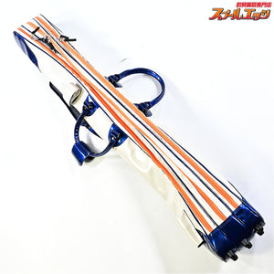 【がまかつ】 がまへら ライトロッドケース4 GC294 3層 PVC素材 ホワイト/ブルー GAMAKATSU LIGHT-ROD-CASE へらロッドケース K_192