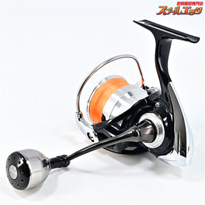 【ダイワ】 19レグザ LT 3000S-CXH ゴメクサスアルミ30mmパワーハンドルノブ装着 ZPIリールスタンドライト シルバー付 DAIWA LEXA