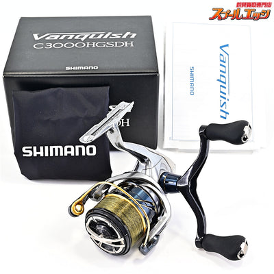 【シマノ】 16ヴァンキッシュ C3000HG C3000Sスプール&C3000HGSDH純正ハンドル90mm装着 外箱C3000HGSDH付 SHIMANO Vanquish