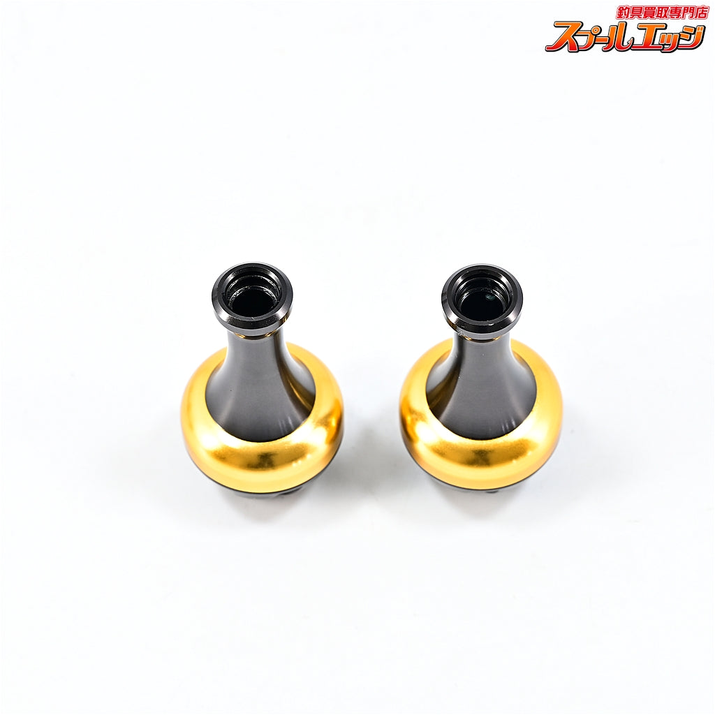 【ダイワxSLPワークス】 カラーアルミラウンドノブ S ゴールド 2点セット DAIWAxSLP-WORKS Custom HANDLEKONB