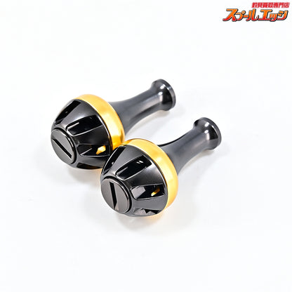 【ダイワxSLPワークス】 カラーアルミラウンドノブ S ゴールド 2点セット DAIWAxSLP-WORKS Custom HANDLEKONB